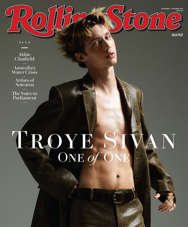 mmscene's tweet photo. Pop star #TroyeSivan takes the cover of #RollingStone AU/NZ Magazine‘s September November 2023 edition lensed by fashion photographer #MarcusCooper: https://t.co/fgMlF0uTmZ
Photography © Marcus Cooper for Rolling Stone AU/NZ https://t.co/aKqFbsQg2C