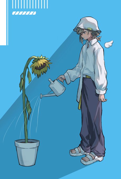 「male focus watering can」 illustration images(Latest)