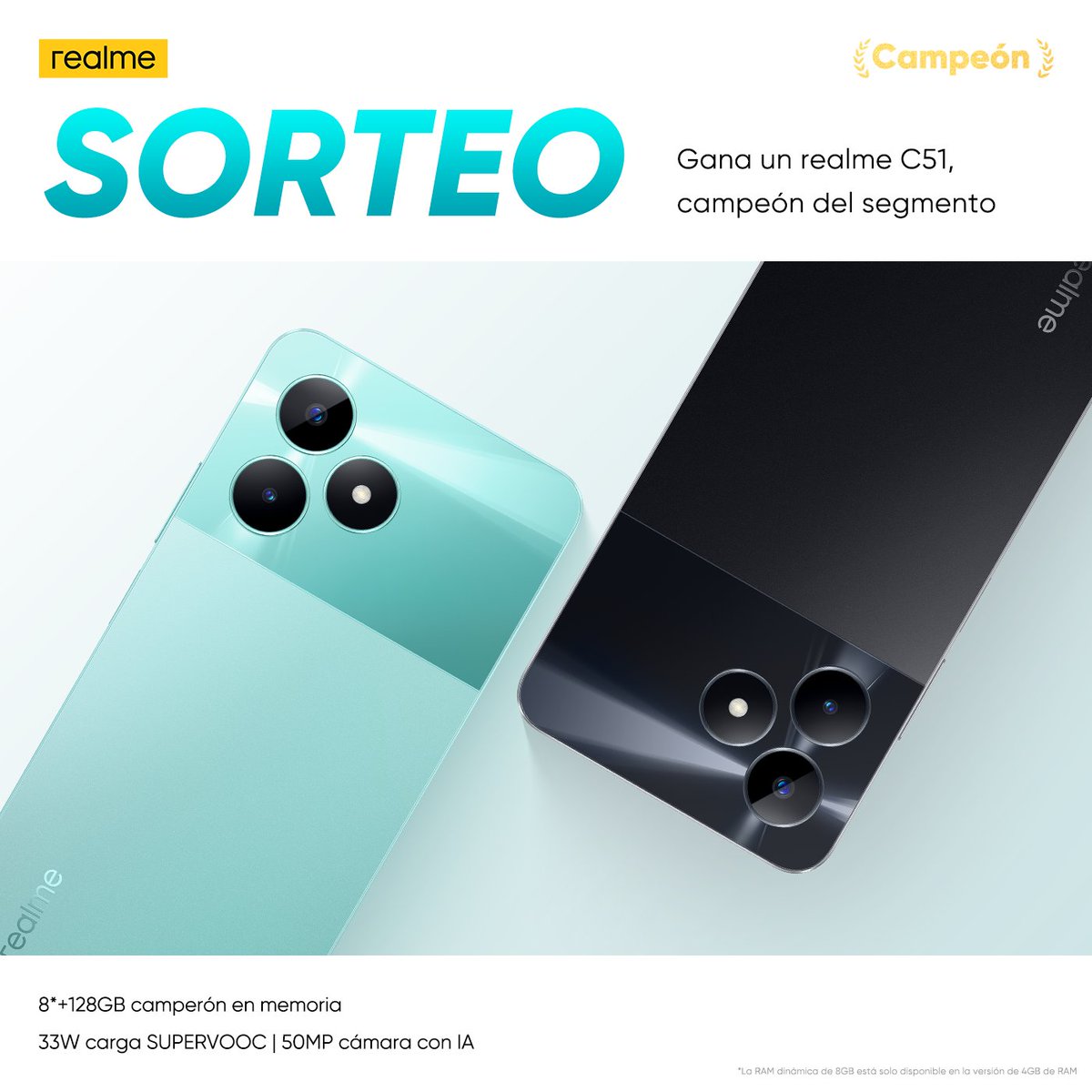 realmeespana's tweet image. 🔥 SORTEAZO🔥

El nuevo #realmeC51 es un joyita 💎😻 Y ya puedes hacerte con él, es muy fácil 👇🏻  

➡️ Síguenos
➡️ RT
➡️ Comenta lo que más te gusta del C51 

Tienes hasta el domingo 10 ⌛ ¡No pierdas la oportunidad!