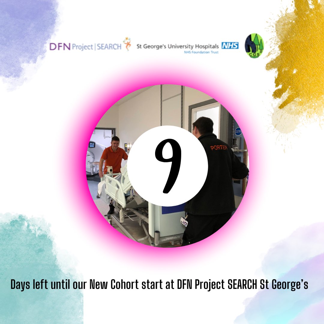 search_george's tweet image. We can’t believe it’s only 9 days until our new cohort join us here at DFN Project Search St George’s 
@dfnsearch @StGeorgesTrust @cricketgreensch 

 #supportedinternship #supportedemployment #dfnprojectsearch #inclusionrevolution #newyear #backtoschool #backtowork