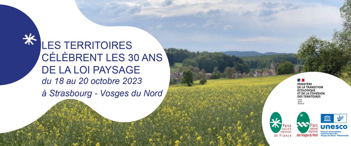 Derniers jours pour s'inscrire au séminaire des 18, 19 et 20 octobre consacré aux 30 ans de la loi paysage organisé dans le #ParcVosgesNord. ➡️ bit.ly/30ansLoiPaysage Un évènement co-organisé avec
<a href="/Ecologie_Gouv/">Min. Ecologie Territoire Transports Ville Logement</a>