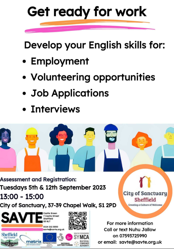 Do you want to develop your #English  skills for employment and volunteering opportunities ? Assessment and registration starts today - <a href="/SAVTE2/">SAVTE</a>