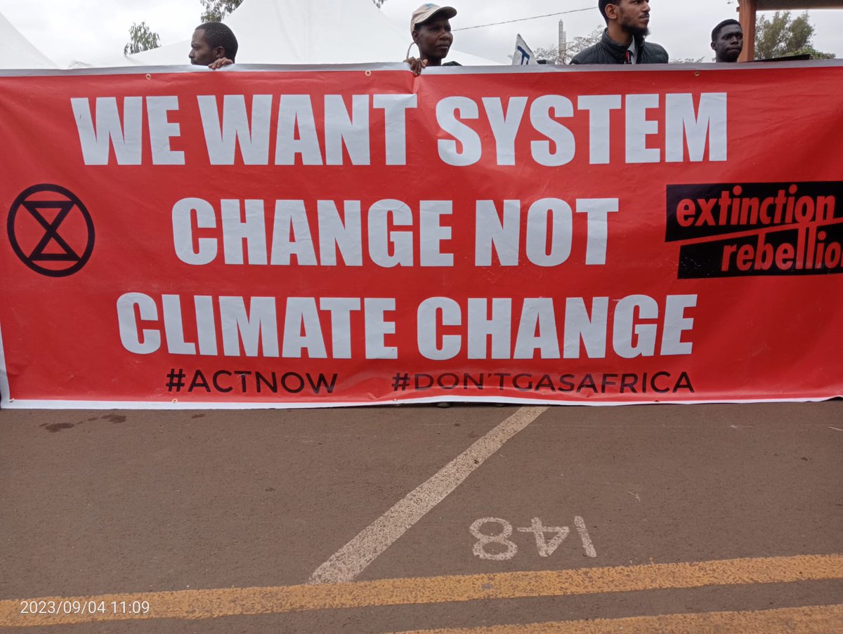 From the streets of Nairobi, the Real People's March have spoken loud and clear 👇we want system change now ....#EndFossilFuels #DecoloniseClimateFinance #DebtCancellation
#EndCorporateCapture  

#FeministClimateJustice now!

#PeoplesACS23 #AfricanClimateSummit  #FastFairForever