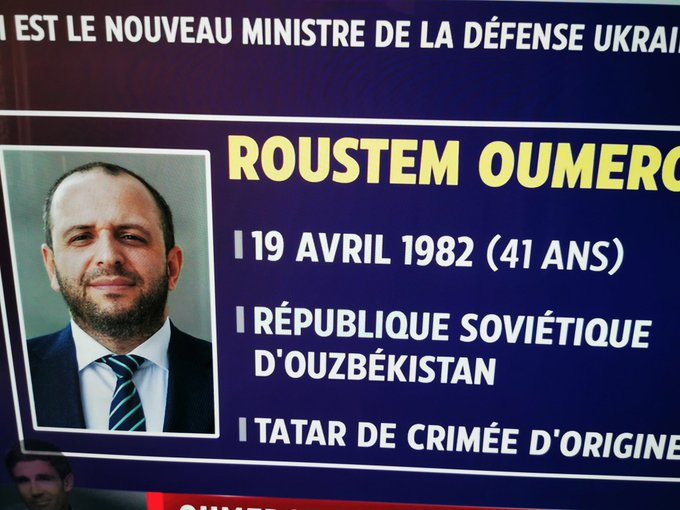 MF2France's tweet photo. Roustem #Oumerov devient le nouveau ministre de la défense de l'Ukraine après le limogeage du corrompu  #Reznikov 
une bonne tête non ? https://t.co/Z6OYeIJUeM