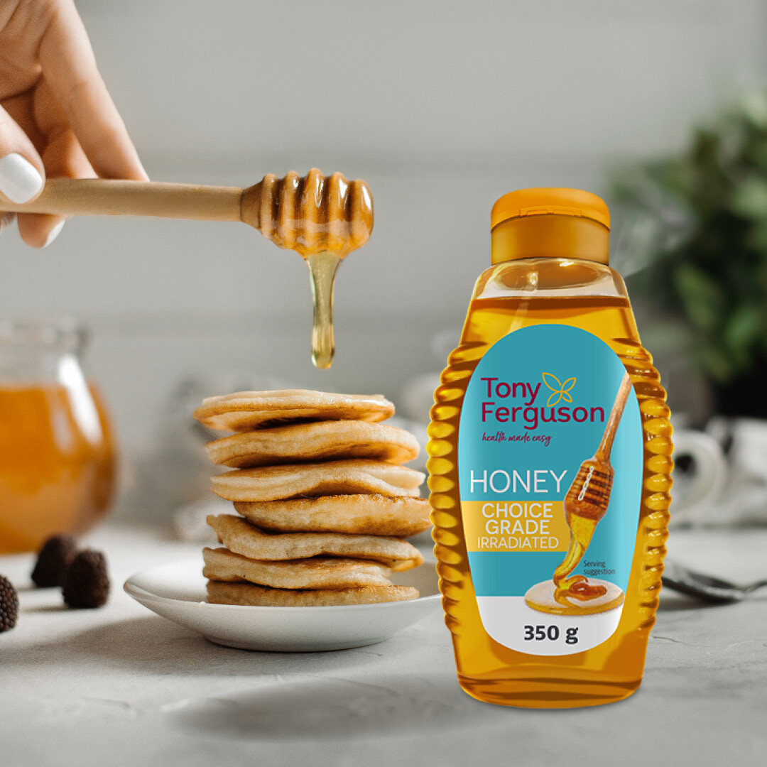 Golden Elixir of Nature: Embracing the Sweetness of Honey 🍯

Shop online 🛒 at tonyferguson.co.za.
Free delivery on all orders over R600 or, visit your nearest Dis-chem / selected Spar stores.

#HoneyProducts #TonyFergusonHoney #Dischem #Spar #DeliciousHoney #HoneyLovers