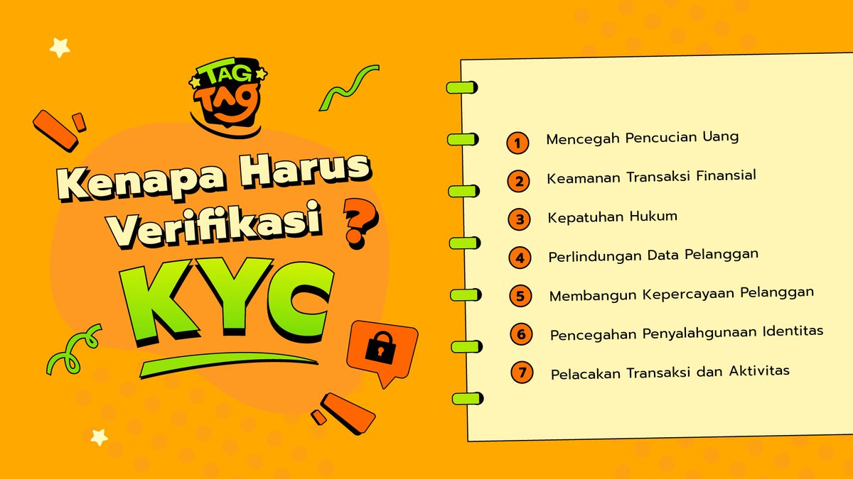 Tagtag_GG's tweet photo. Verifikasi KYC di TagTag sangat penting. Karena selain poin-poin yang sudah disebut, KYC juga sebagai syarat kamu bisa menukarkan Dengan semua alasan ini, verifikasi KYC di TagTag adalah langkah penting untuk melindungi integritas dan keamanan layanan kami

#tagtag #games #kyc https://t.co/inhozTd06L