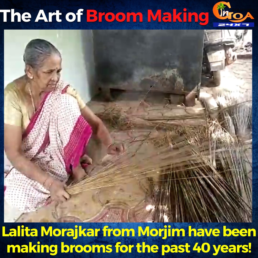 InGoa24x7's tweet photo. The Art of Broom Making- Lalita Morajkar from Morjim have been making brooms for the past 40 years!
WATCH : https://t.co/hUD7Bvh5lU
#Goa #GoaNews #BroomMaking #LalitaMorajkar #Morjim #art https://t.co/6VLAMKRBvb