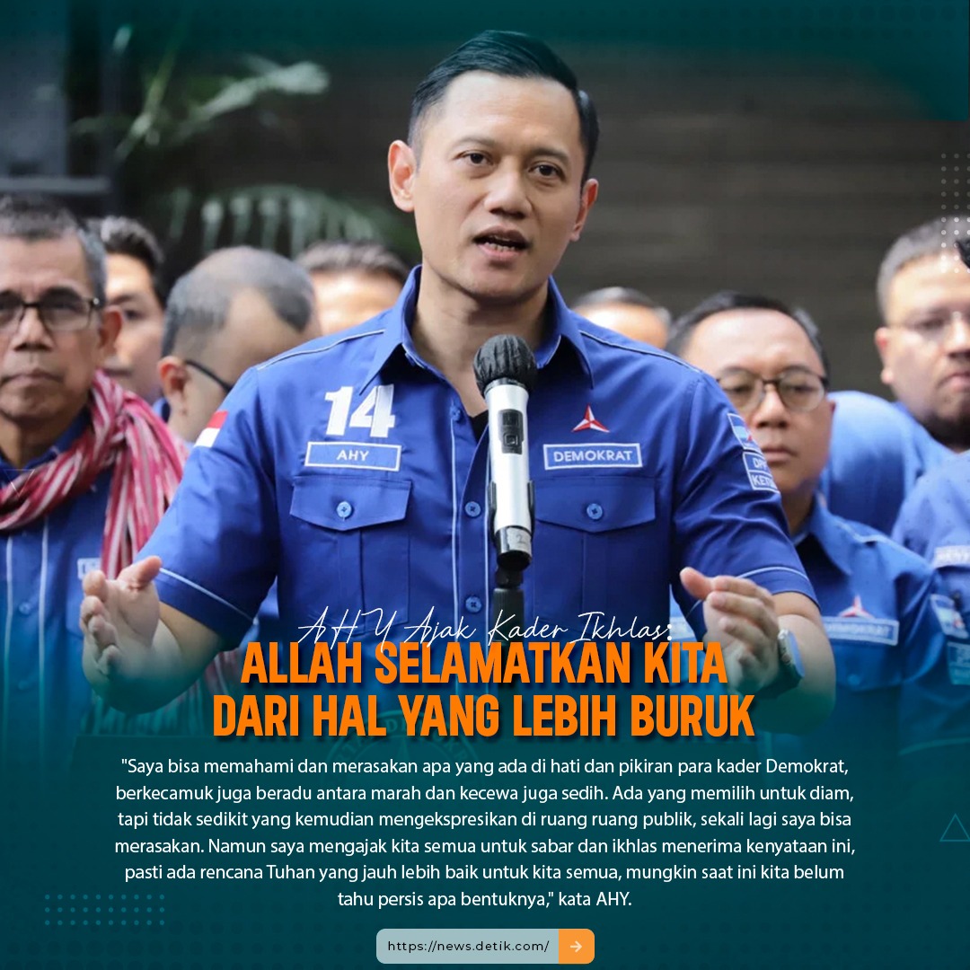 Mas AHY mengajak kader ikhlas: Allah selamatkan kita dari hal yang lebih buruk.

S14P Move On