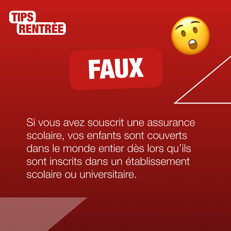 💼  Bonne #rentrée2023 à toutes et tous ! 

L'assurance scolaire protège nos enfants tout au long de l'année. Mais connaissez-vous tous ses atouts ? 💡👇