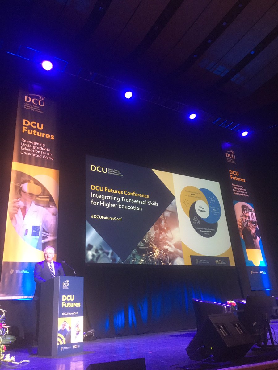 Bright day, and bright futures under discussion today <a href="/DCU/">Dublin City University</a>. Prof <a href="/DaireKeogh/">Daire Keogh</a> opening the #DCUFuturesConf highlighting the need for investment of time, energy and finance to develop innovative programmes that help students connect with the world and work.