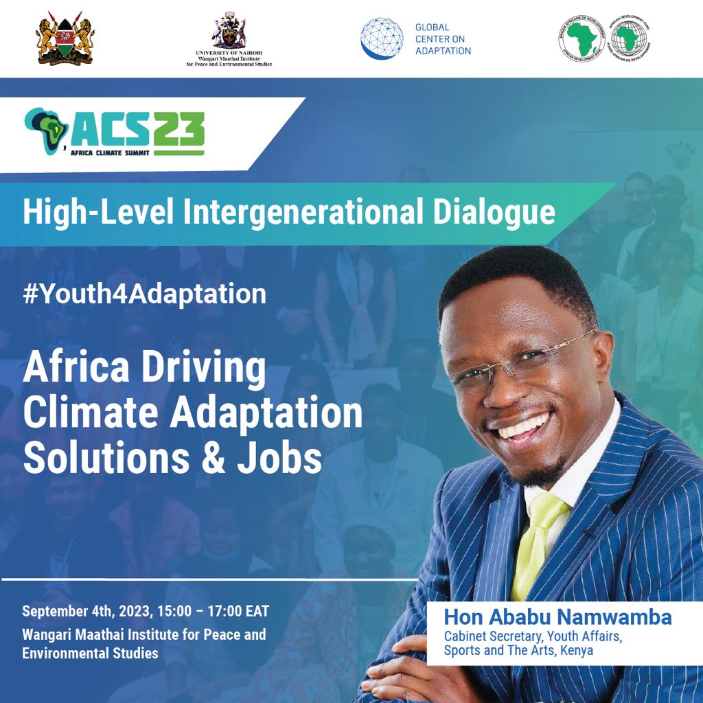 High- Level Intergenerational Dialogue 
#TalantaHela 
#AbabuNaKazi 
#Youth4Adaptation