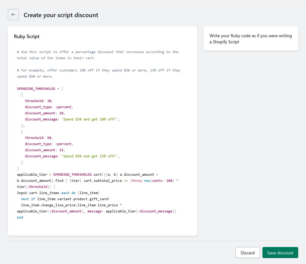 Another Shopify development shenanigan: 
Let's recreate a Shopify Script with Functions! 
Yes, with Ruby!

(Caution: it contains an `eval` statement)

filippi.dev/tutorials/ruby…