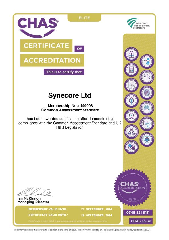 Once again, we've achieved Chas Elite accreditation 🙌 This means Synecore's M&E services continue to pre-qualify for large construction projects. If we can support your next project, get in touch 👇 📱 01795 509 509 ✉️ sales@synecore.co.uk 🌐 synecore.co.uk