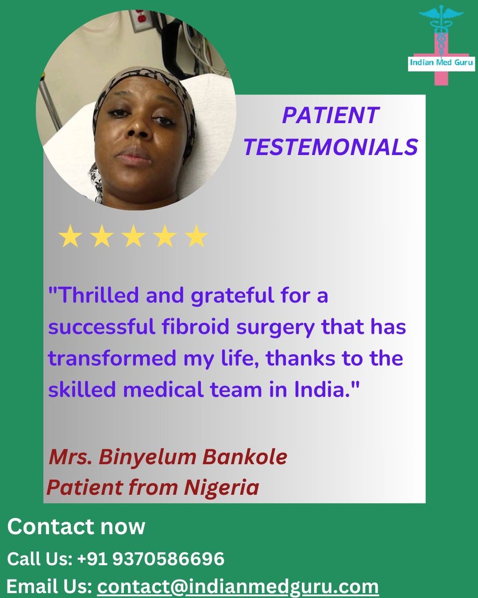 Patients like the one from Nigeria who shared her success story, finding the right treatment at a low cost fibroid surgery in India.
#FibroidSurgery #LowCost #MinimumCost 

Call Us: +919370586696
Email Us: contact@indianmedguru.com

Read more on :- cutt.ly/WwldhU06