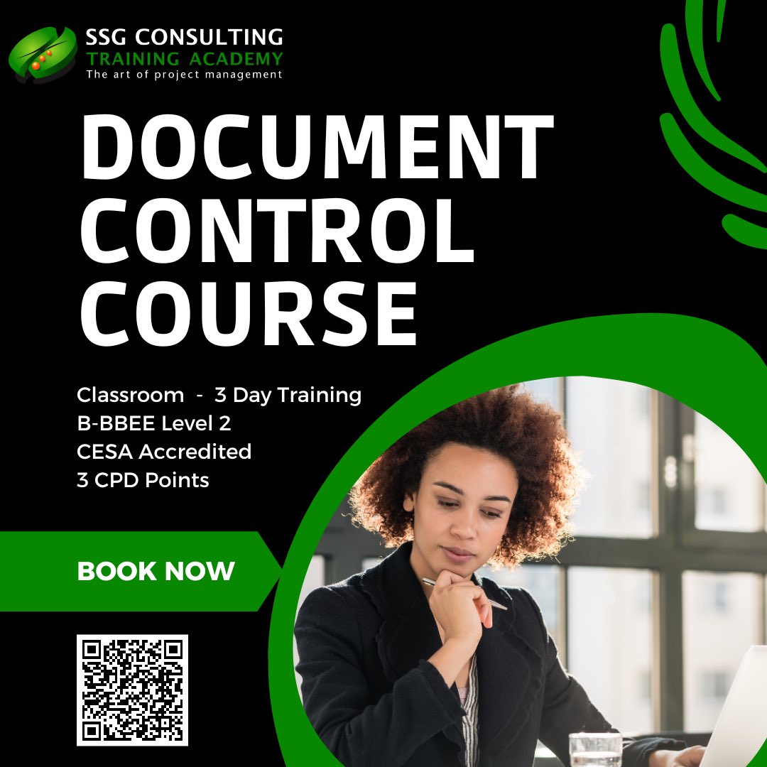 SSGKEY360's tweet photo. Don't miss out, BOOK NOW for Document Control Training

• Date: 19 September - 21 September 2023
• 3 day classroom training
• CESA Accredited - 3 CPD Points
Contact us for more information
https://t.co/zwHjlrfaX9
#SSGconsulting #documentcontrol #documentmanagement #doccontrol https://t.co/jqUe6EL0sr