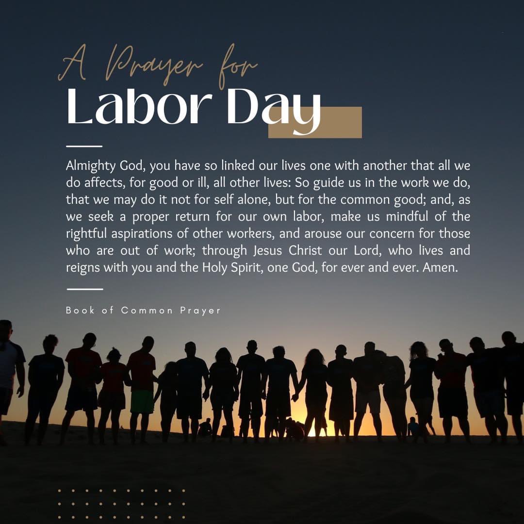 We are grateful for all workers, especially those who work in downtown Bryan in the restaurants, shops, and other businesses. #LaborDay ##episcopalchurch #destinationbryan