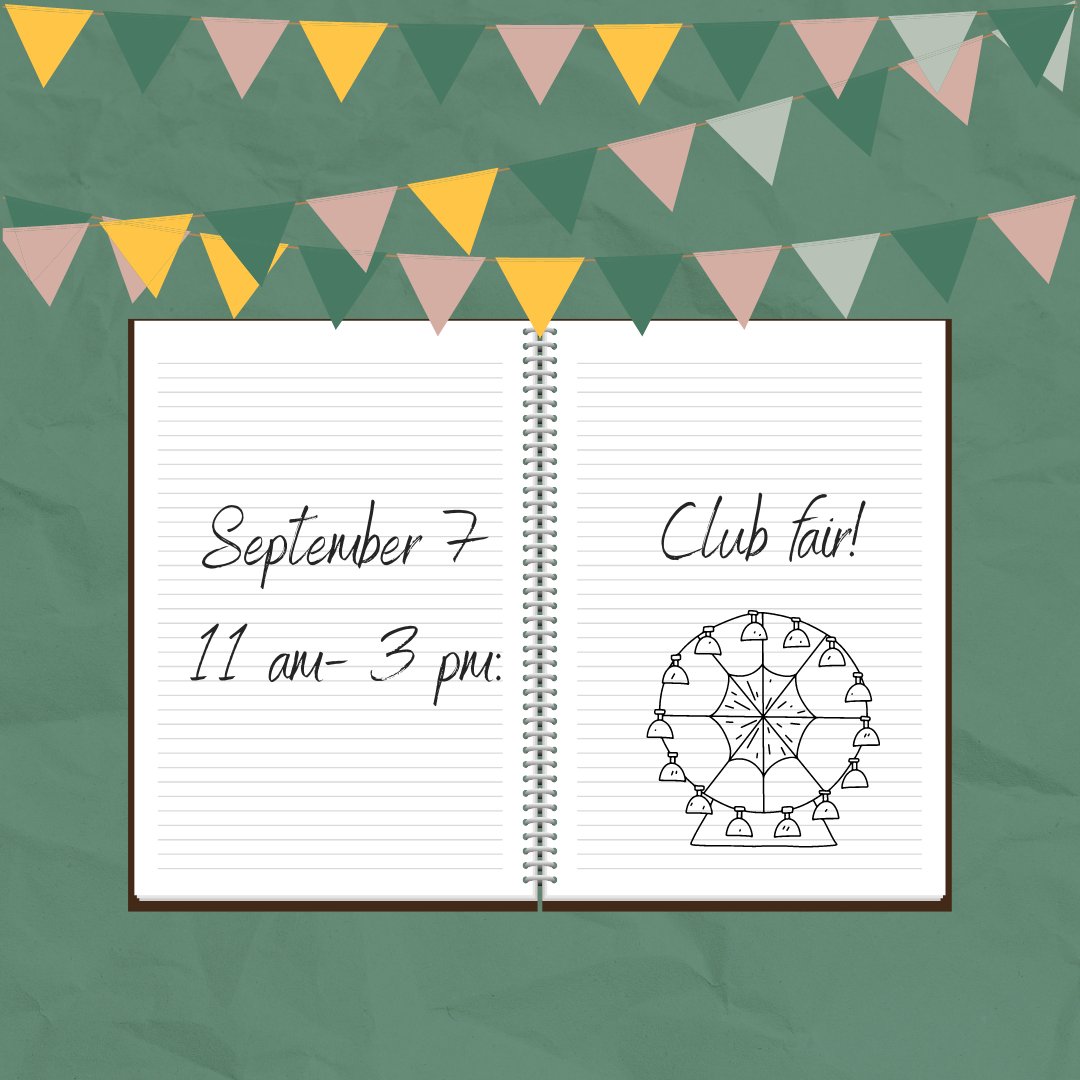 WritingArtsClub's tweet photo. Happy Labor Day from the Writing Arts Club! We’re so excited to see you again this fall.

Please check out our events in the upcoming weeks. We’d love to see you at the Club fair on September seventh, and our first meeting on the thirteenth! https://t.co/nSlccN8VJ0