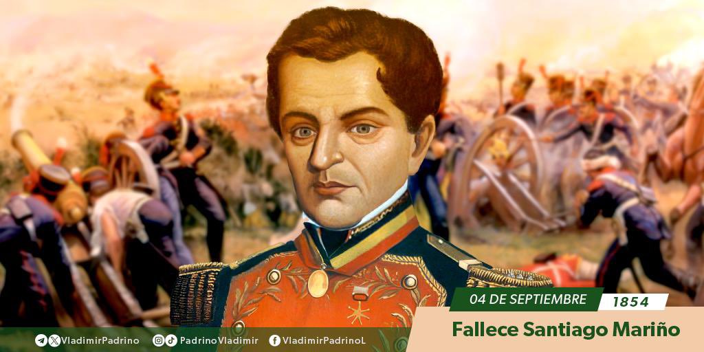 vladimirpadrino's tweet photo. Luego de una ejemplar vida al servicio de la Patria, un día como hoy trascendió del plano terrenal el G/J Santiago Mariño. Su espíritu republicano, moderación y coherencia a lo largo de su carrera, sigue siendo un faro moral para los defensores de Venezuela ¡Honor y gloria! https://t.co/cDpW07O1uJ