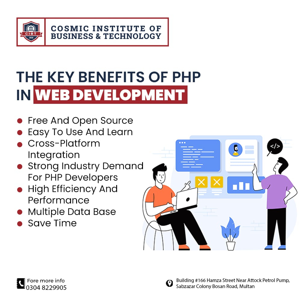InstituteCosmic's tweet image. PHP(Hypertext Preprocessor) is a powerful scripting language that drives dynamic web development. 🚀
With PHP, developers can create interactive websites, handle form submissions, access databases, and build robust web applications.🌟
#webdevelopmentcourse #php