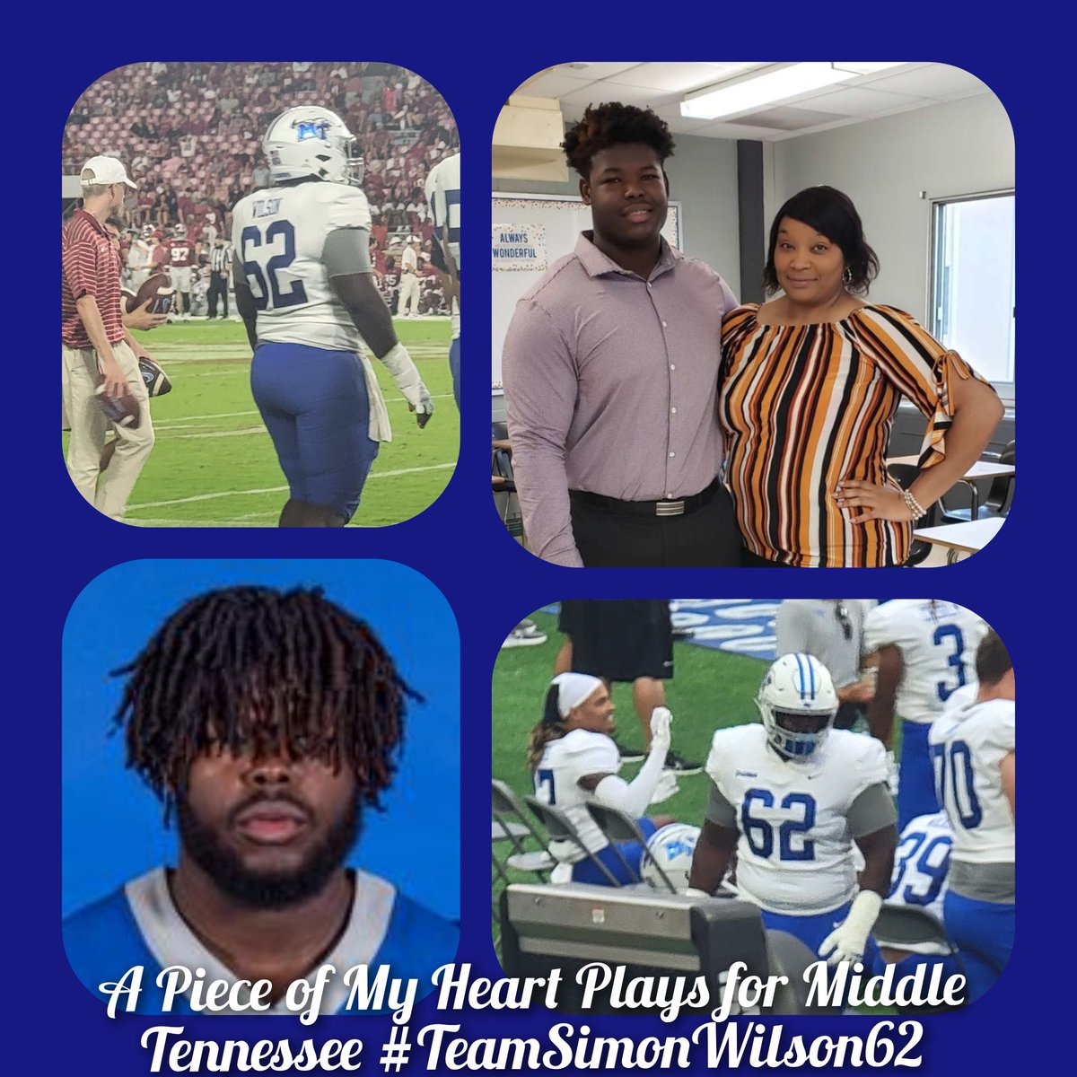 vcarey23's tweet photo. I'm one proud "School Momma Bear" on 9/1/23 I watched from the sidelines/stands one of my school babies play in his 1st "Big League" football game I screamed the whole game So proud to be part of this journey #MyUTBaby #TeamSimonWilson62 #MiddleTennessee #SECBaby @simon_wilson51 https://t.co/8aS46yhU5B