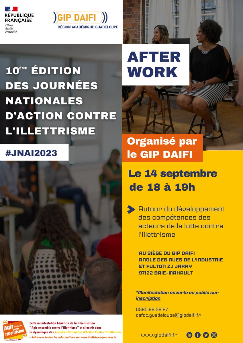 𝐋𝐞 𝐆𝐈𝐏 𝐃𝐀𝐈𝐅𝐈 𝐟𝐚𝐢𝐭 𝐬𝐚 𝐫𝐞𝐧𝐭𝐫𝐞́𝐞😉Pour les #JNAI 2023, nous organisons un After Work autour du 𝐝𝐞́𝐯𝐞𝐥𝐨𝐩𝐩𝐞𝐦𝐞𝐧𝐭 𝐝𝐞𝐬 𝐜𝐨𝐦𝐩𝐞́𝐭𝐞𝐧𝐜𝐞𝐬 𝐝𝐞𝐬 𝐚𝐜𝐭𝐞𝐮𝐫𝐬 𝐝𝐞 𝐥𝐚 LCI le Jeudi 14 septembre 2023😀Inscription ici➡️urlz.fr/nqx1