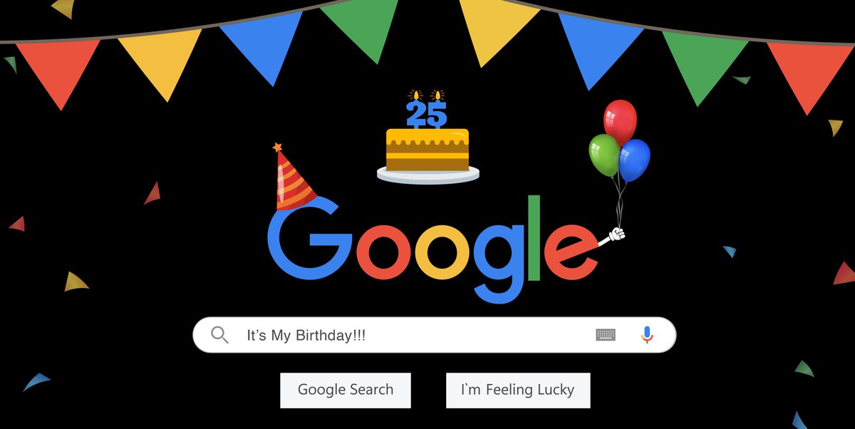 21Digital_Ltd's tweet photo. Happy 25th Birthday @Google !🎉
"Just Google It" has become a part of our modern vocabulary, and it all started on September 4, 1998.
#google #googlesearch #searchengine #internet #googlesbirthday #21digital https://t.co/LbkxqBwxTF