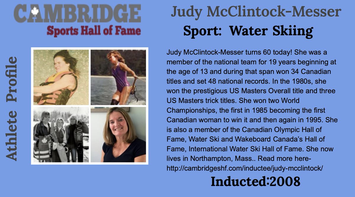 It's a special birthday today for one of original water ski champions from the world famous McClintock water ski family.<a href="/TeamCanSki/">Water Ski Canada</a>