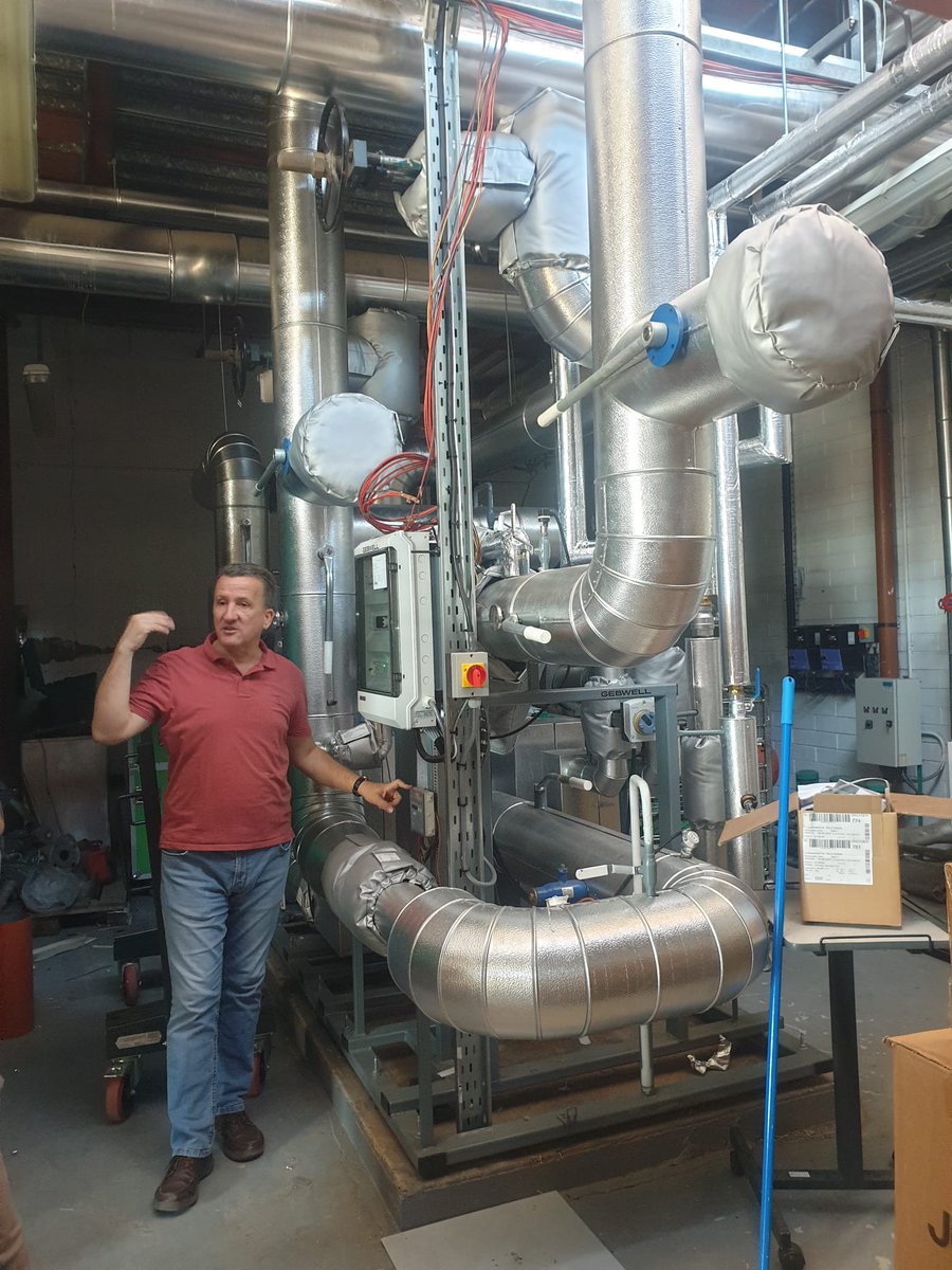 CodemaDublin's tweet photo. Nearly 6 months since launch, the Codema team got an inside look at the #Tallaght District Heating Scheme from our #District #Heating Development Manager Admir Shala. It's great to build capacity internally to understand how such an impressive system works! #HeatWorks #lowcarbon https://t.co/efigcNB1G3