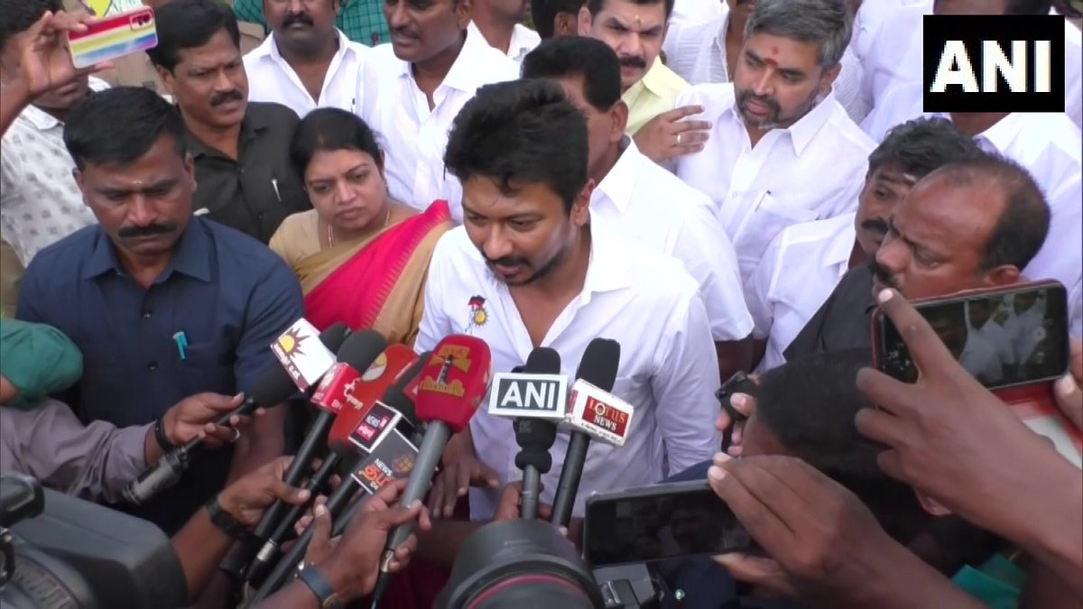 Thoothukudi, Tamil Nadu | Tamil Nadu Minister Udhayanidhi Stalin says, “Day before yesterday I spoke at a function about it (Sanatana Dharma). Whatever I said, I'll repeat the same thing again and again...I included all the religions and not just Hindus...I spoke condemning the