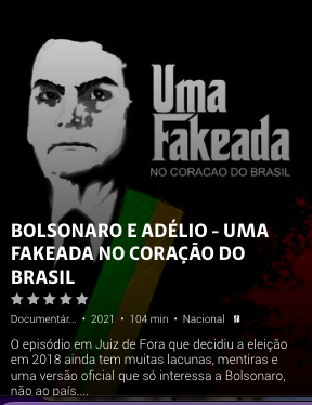 O YouTube censurou, mas vc pode ver o documentário sobre o evento de Juiz de Fora que envolveu Bolsonaro e Adélio, e mudou a história do Brasil. Está disponível na ClaroTV. Atenção: não estou fazendo propaganda, é utilidade pública.

clarotvmais.com.br/filme/bolsonar…