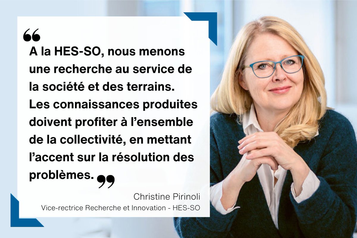 HES-SO (@hes_so) on Twitter photo 📖 #RevueHémisphères | La recherche menée au sein des hautes écoles spécialisées a démarré voilà 25 ans. Christine Pirinoli, Vice-rectrice #Recherche et #Innovation à la HES-SO, revient sur ses évolutions tout en évoquant ses défis.
➡️ ow.ly/mBYY50PHqEt 📖 #RevueHémisphères | La recherche menée au sein des hautes écoles spécialisées a démarré voilà 25 ans. Christine Pirinoli, Vice-rectrice #Recherche et #Innovation à la HES-SO, revient sur ses évolutions tout en évoquant ses défis.
➡️ ow.ly/mBYY50PHqEt