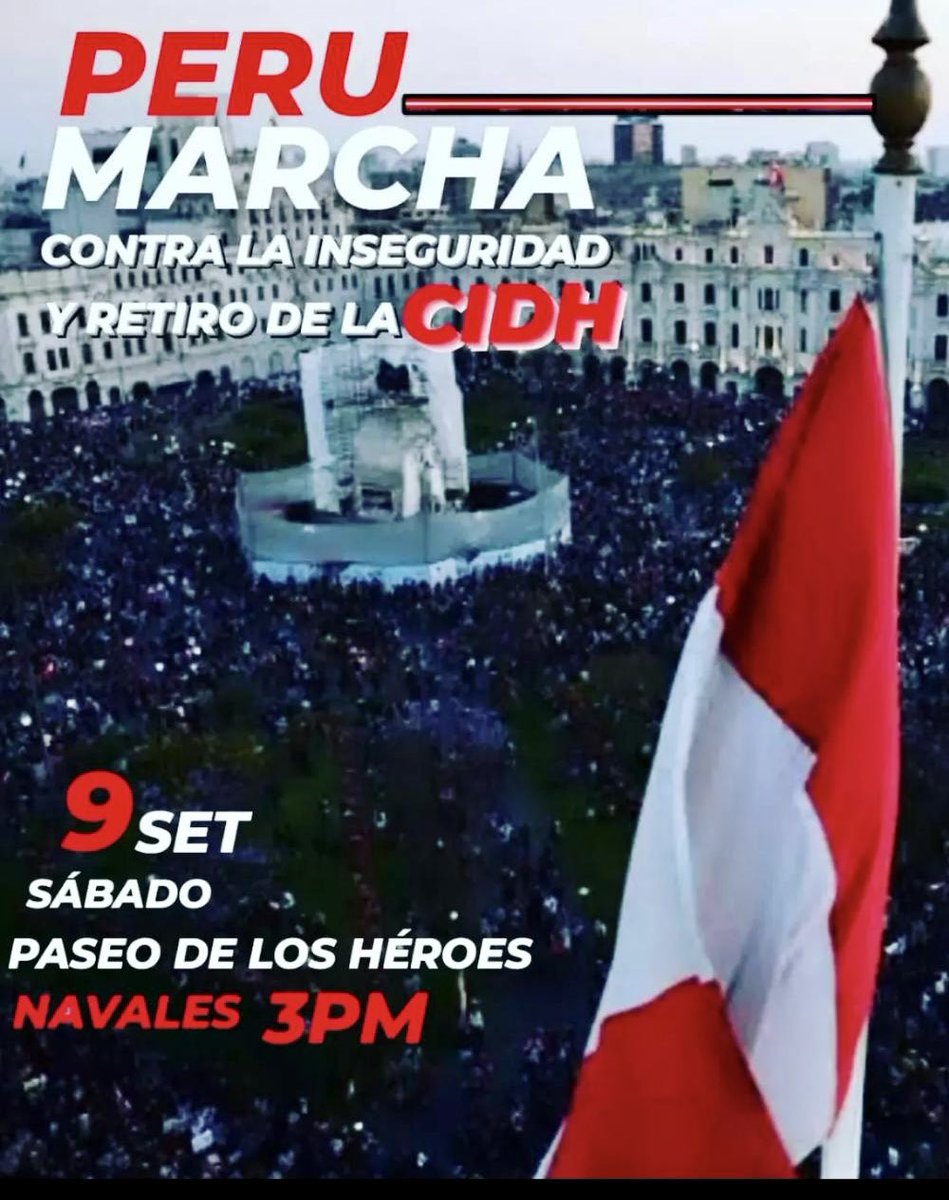 OTTMARBORIS's tweet photo. #PeruMarchaContraLaCIDH este #09Set todos decimos!! #FueraDelPeruCIDH solo sirven para defender terroristas! https://t.co/QSLPrOtuYD