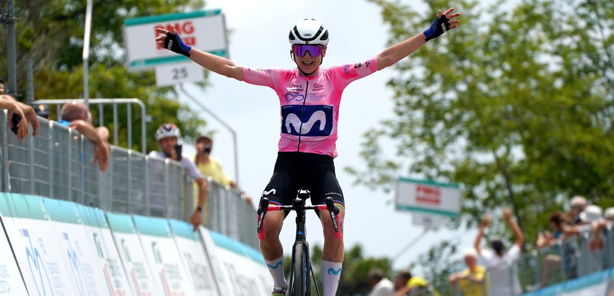 Movistar_Team's tweet photo. 🌈 Two World RR titles
🌈⏱️ Two World ITT titles
🥇🥈 Olympic gold and silver
💛 1 Tour de France
💖 4 Giri d’Italia
❤️ 1 La Vuelta + 2 Challenge by LV
👵 2 Liège
🌪️ 2 Strade
⛪️ 2 Ronde
1️⃣0️⃣4️⃣ wins

🐐 @AvVleuten 💙

#GraciasMiek https://t.co/Bg2OFEqaAH