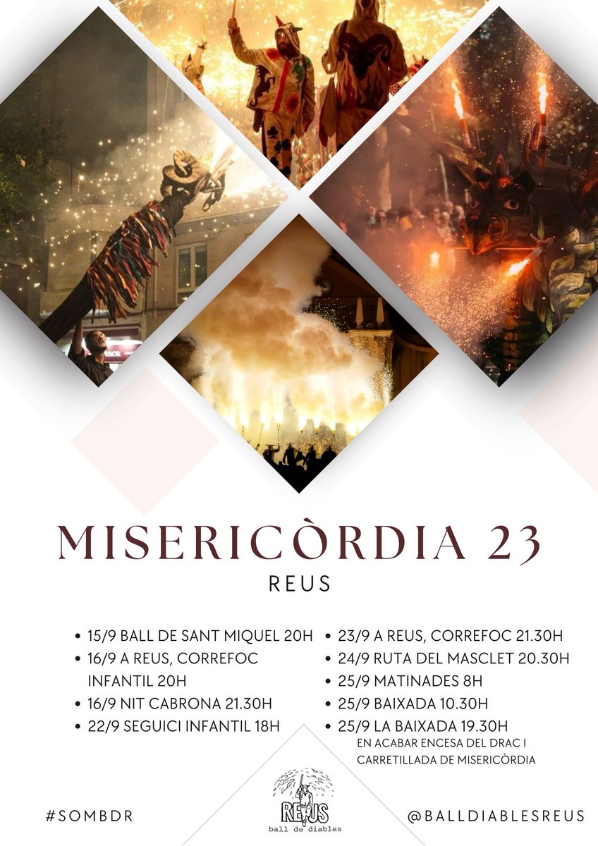 BallDiablesReus's tweet photo. Tornem als carrers per la nostra Misericòrdia
#Misericòrdia2023
#SomBDR https://t.co/h7u2N20lSw