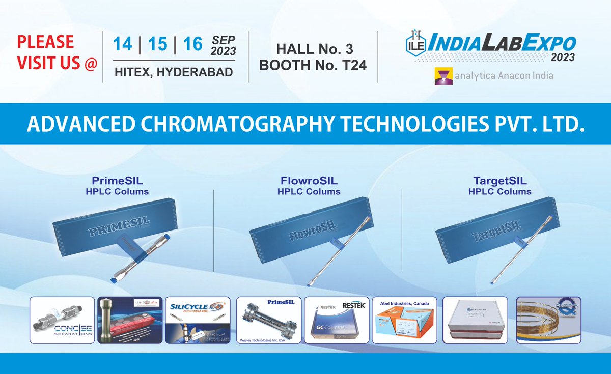 Radha7772000's tweet photo. Dear Sir/Mam,

INVITATION for you  -INDIA LAB EXPO - 2023 @ HITEX, Hyderabad - 14-15-16 SEPTEMBER 2023

We are delighted to invite you to South Asia’s largest analytical and laboratory event of the year. 

PLEASE VISIT OUR STALL ADVANCED CHROMATOGRAPHY  -Hall:3, Booth No-T 24 https://t.co/82jQ2KzntM