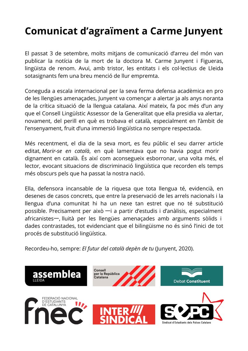 Lleida i el Segrià per la Independència tweet media