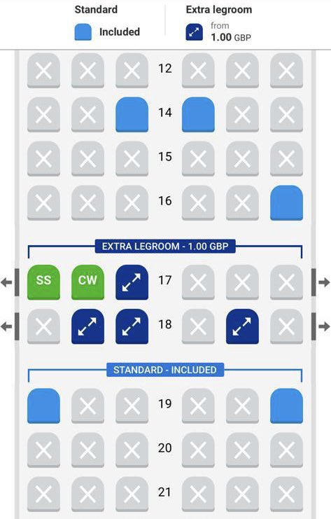 carlwills85's tweet image. Hey @Ryanair quick question, which one of these seats is extra leg room? #notatrickquestion #ombudsman #termsandconditions