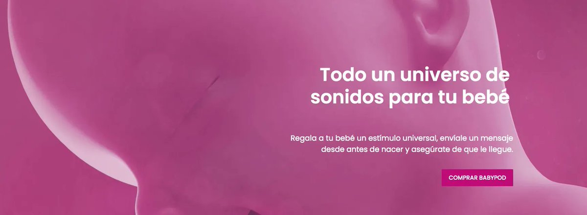 Regala a tu bebé un estímulo universal, envíale un mensaje desde antes de nacer y asegúrate de que le llegue. babypod.net