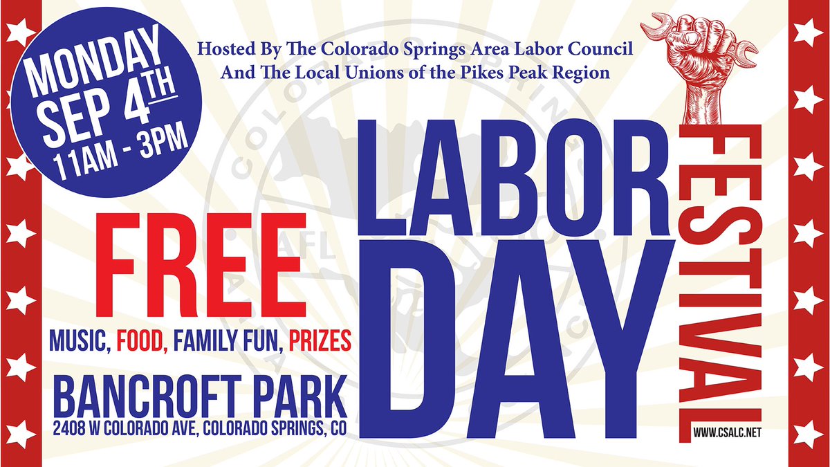 Big Labor Day Bash today, come join us in Bancroft Park