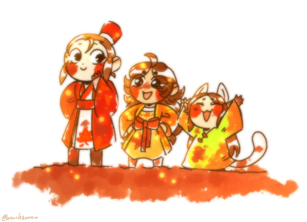 The kids got into the rainmaker. 
Brand new robes for fall. Already ruined. 
I don't even want to imagine where Chio is.