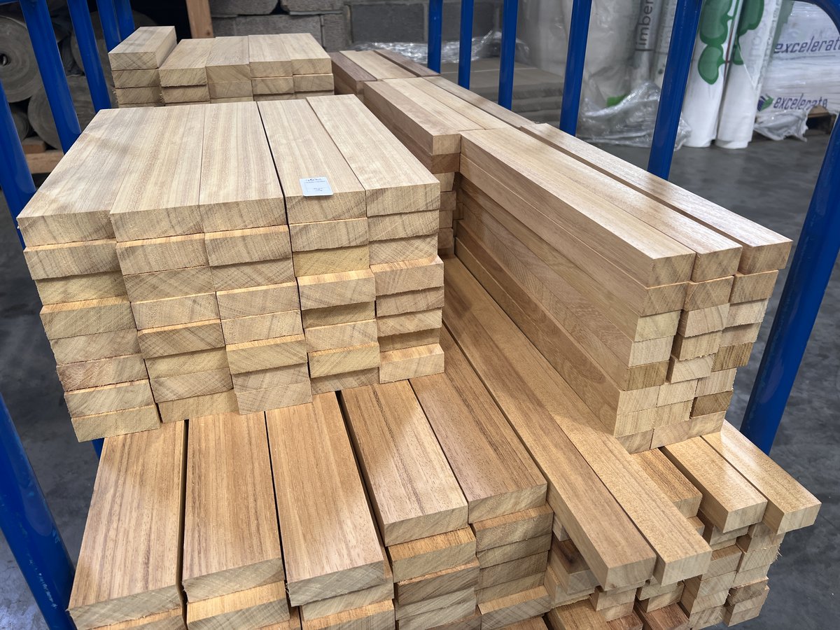 Some beautiful cut to size African Iroko which will be used to make a gate #timber #woodworking #iroko #gate #garden #fences #decor #landscapedesign #gardendesign #landscape #share