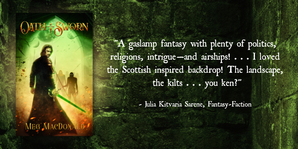 FantasyFaction's tweet photo. Today Julia Kitvaria Sarene reviews @kyrrimar's Oath Sworn! - JI 🐉

"A gaslamp fantasy with plenty of politics, religions, intrigue—and airships!...I loved the Scottish inspired backdrop! The landscape, the kilts...you ken?"

https://t.co/Km4IqgnCXe https://t.co/0olWgJX1BX