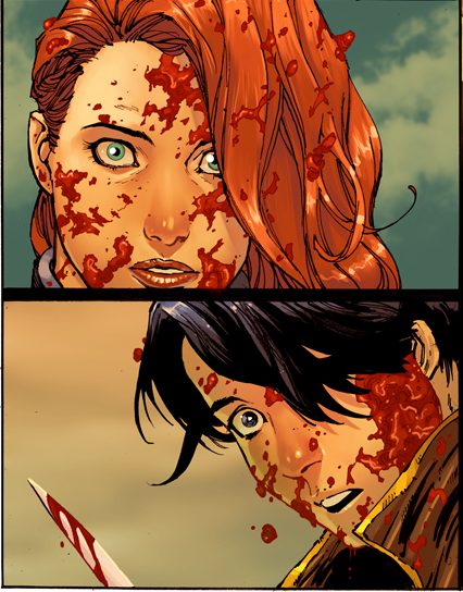TonyDanielx2's tweet photo. Friends who fight together stay together. An excerpt from #Edenwood #2, on sale October 25! Amazing colors by @leoarts @ImageComics #demonhunting #demonhunter #demonkiller #demons vs #witches https://t.co/72dYNlPXrA