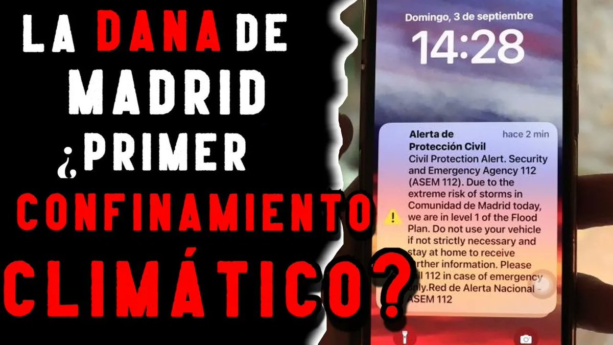 Mi opinión sobre el tema de la alarma de la AEMET por la DANA en la Comunidad de Madrid: youtube.com/watch?v=gvSI8l…