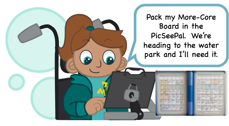gvantatenhove's tweet photo. The PicSeePal is a durable, waterproof case. You can put your More-Core Board into it when you are in a situation where using the SGD is not appropriate. Madi is using the More-Core Board for Unity84 in her PicSeePal! #AAC #Minspeak #CoreVocabulary
https://t.co/kWSpkxJzVw https://t.co/ndPEbfamiZ