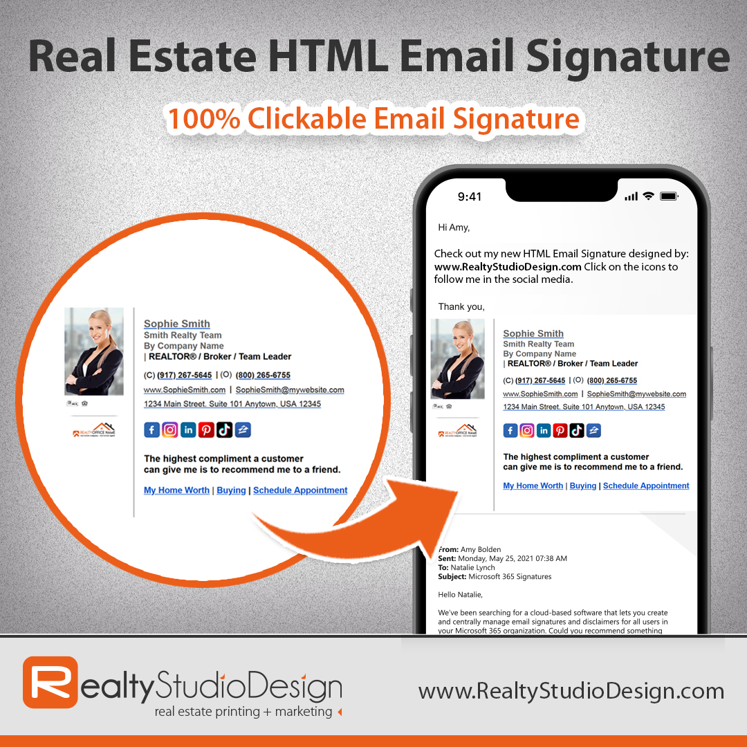 RealtyStudioD's tweet photo. Real Estate HTML Email Signature. 100% Clickable Email Signature
Shop Now: https://t.co/GcSiubgnS0 https://t.co/BpFrJ1Gqlw
