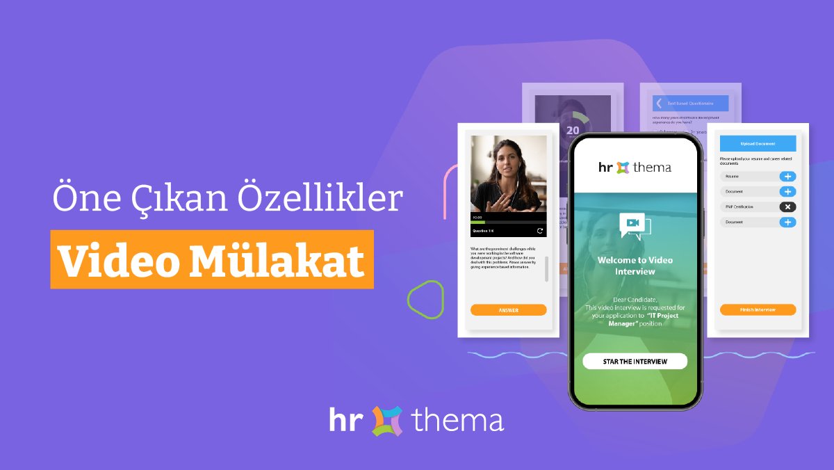 HRThemaHCM's tweet photo. HR Thema HCM’in video mülakat özelliği ile iş görüşmesi öncesi adayları ön koşullar için video ön değerlendirmesine tabi tutarak doğru adayı seçme performansınızı arttırabilir ve zamandan tasarruf edebilirsiniz.

#BilgeAdamTeknoloji #HRThemaHCM #İnsanSermayesiYönetimi https://t.co/FTFHzW0vhg