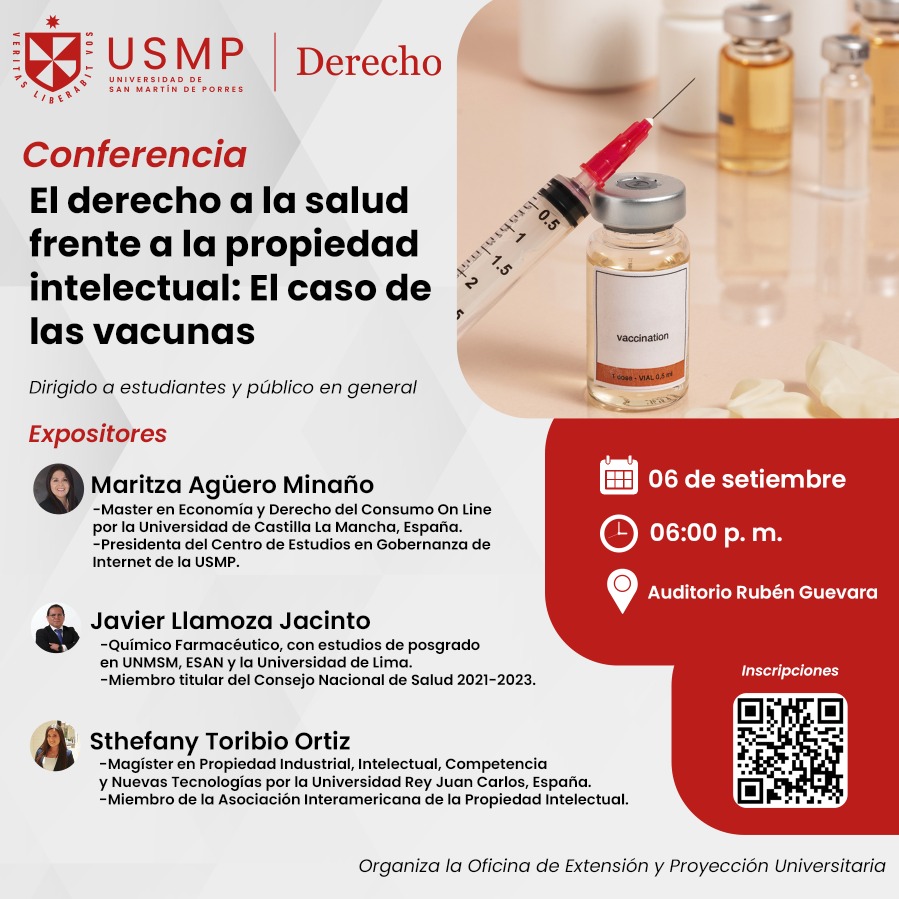 Están todos bienvenidos a esta conferencia donde discutiremos sobre la tensión entre el Derecho a la salud y la Propiedad Intelectual, este miércoles.
@Vacunas_LAC @peoplesvaccine