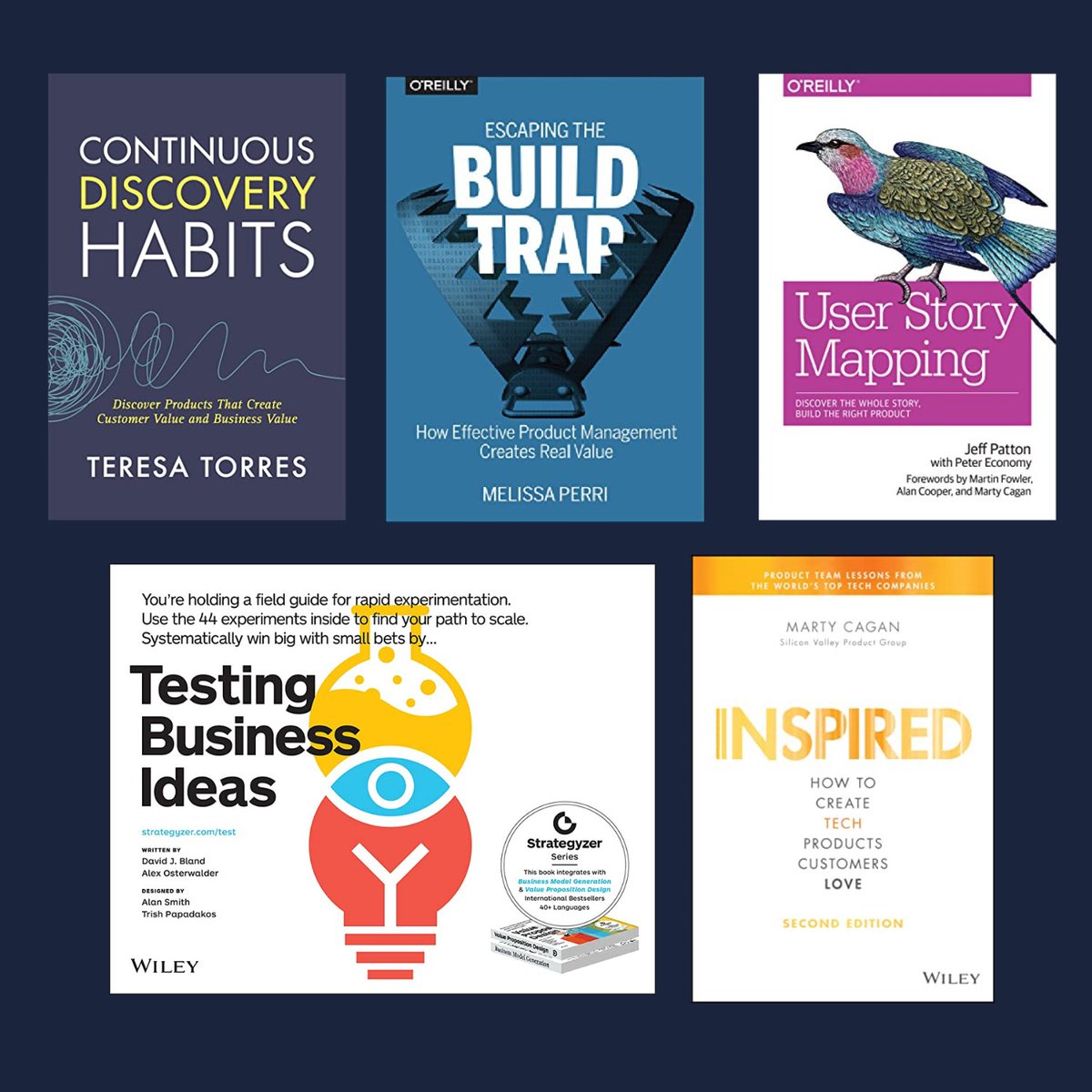 My 5 most recommended books for anyone wanting to get into product:

- Build Trap by Melissa Perri
- Continuous Discovery Habits by Teresa Torres
- Testing Business Ideas by David J Bland
- User Story Mapping by Jeff Patton
- Inspired by Marty Cagan

What would you add?