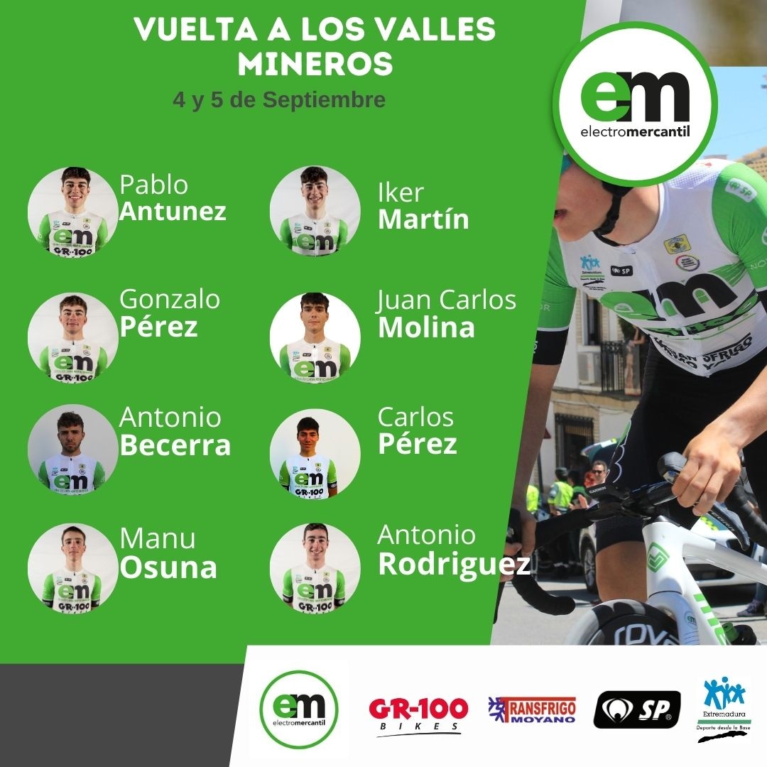 Empezamos la Vuelta a los Valles Mineros #somosem🟢⚪️ 
<a href="/EM_DAM/">🙂‍↔️🫠😶‍🌫️🥲🥹🫥</a> <a href="/Ciclismoextrema/">Federación Extremeña de Ciclismo</a>